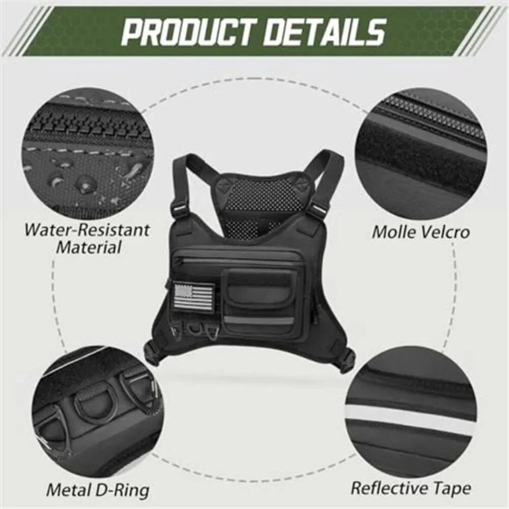 Chest Bag for Men Women Outdoor Sports Running Vest Bag